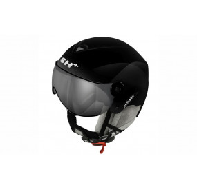 casco sci h10 exclusive con visiera nero lucido
