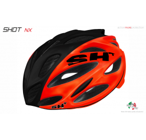 black and orange bike helmet