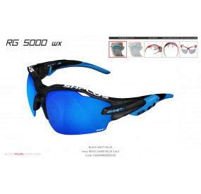 MULTISPORT - GLASSES "RG 5000 WX" BLACK/blue revo laser blue cat.3