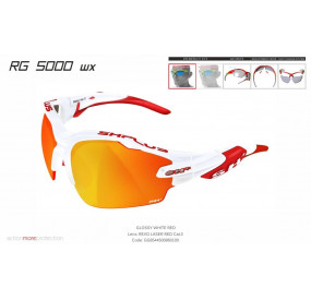 OCCHIALE SPORTIVO RG 5000 WX BIANCO/rosso lente specchiata rossa cat.3
